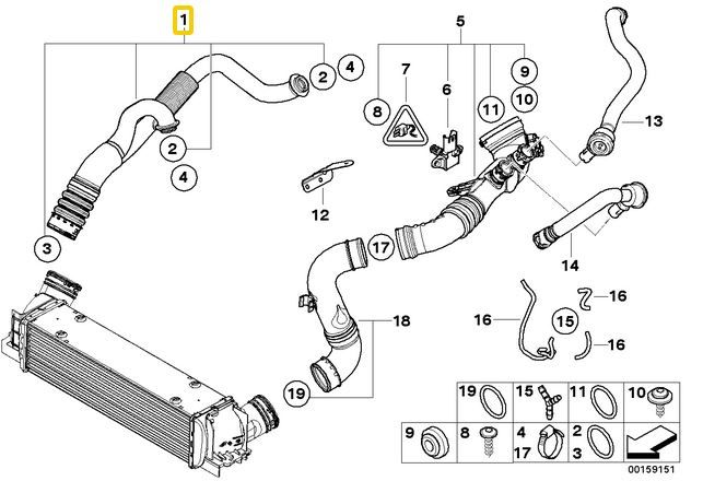 BMW E90 E91 E92 E93 turbócső - 11657556551 - 335i