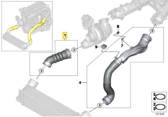 BMW E90 E91 E92 E93 turbócső - 11617800142 - 325d 330d