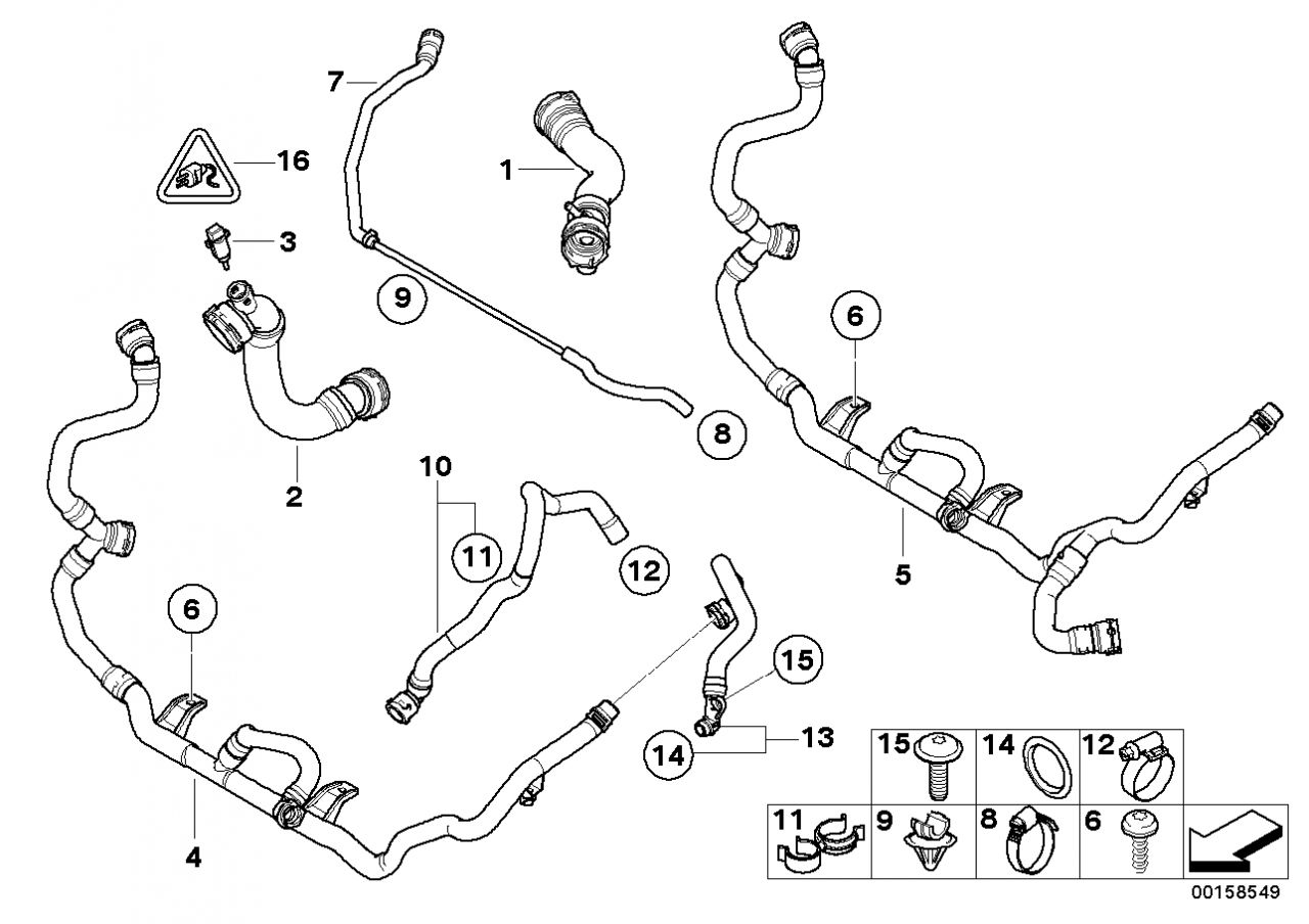 BMW vízcső - 23i 25i 28i 30i - 17127531579