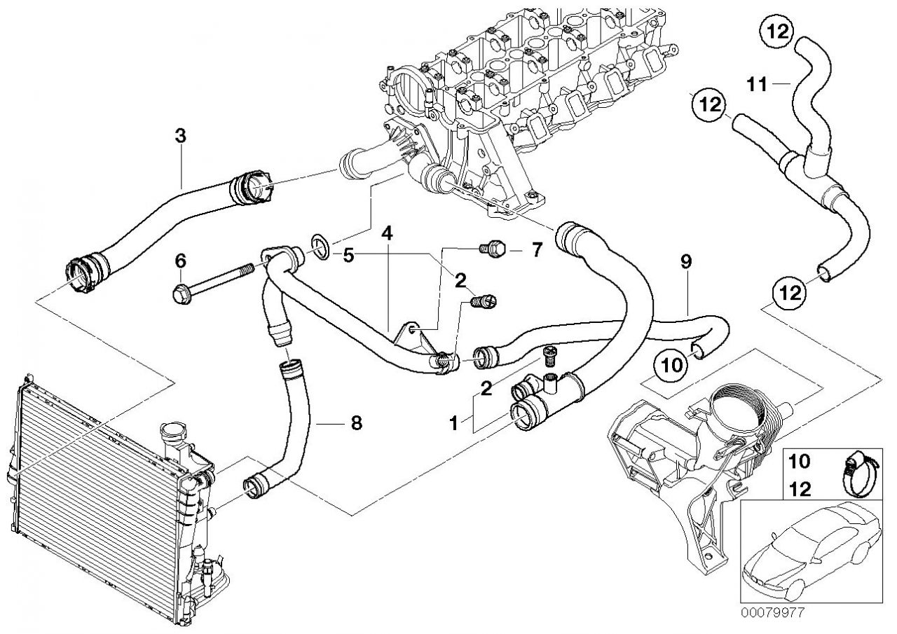 BMW E46 vízcső 318d - 11537786764